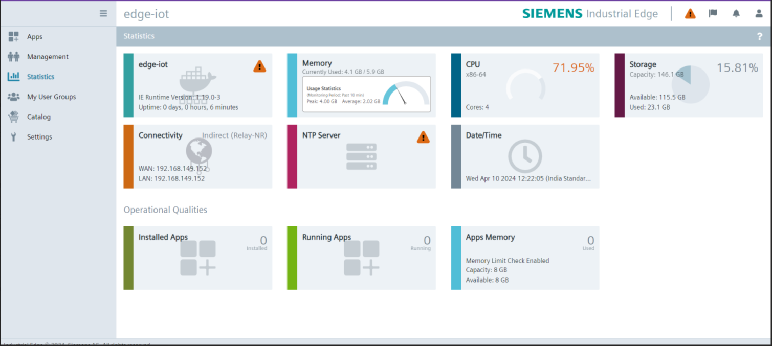 Device Statistics Page
