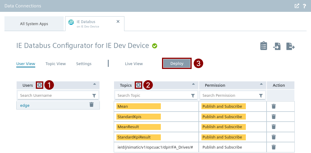 Databus configuration to work with your app Picture_5-37_Add_user_topics_to_IE_Databus