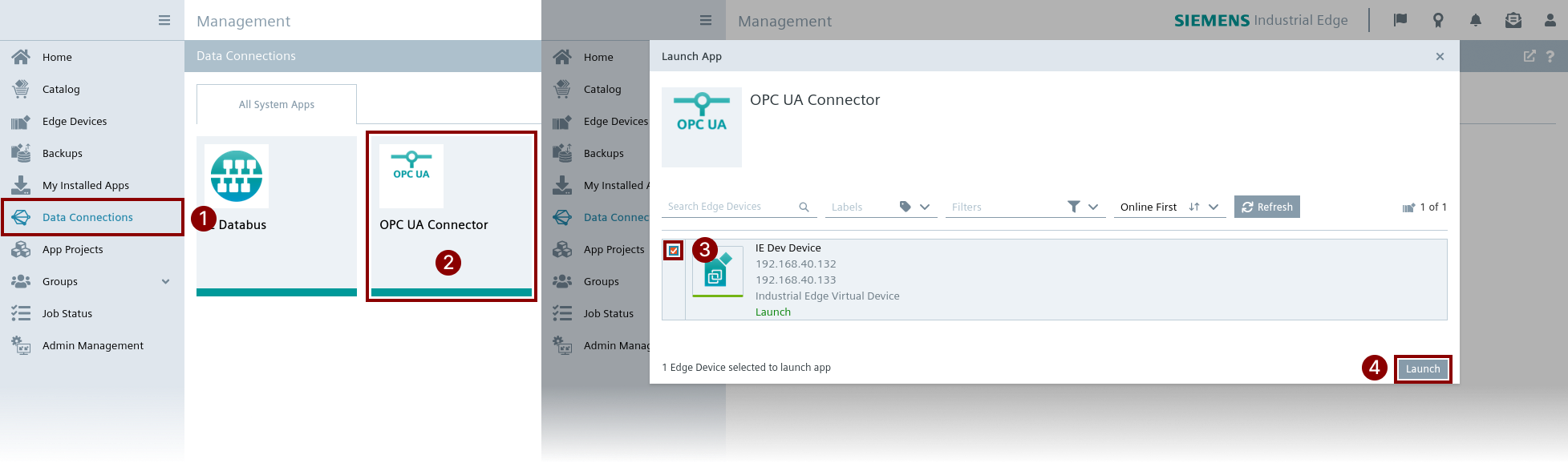 Open configuration of OPC UA Connector Picture_5-43_Open_OPC_UA_Connector_Configuration