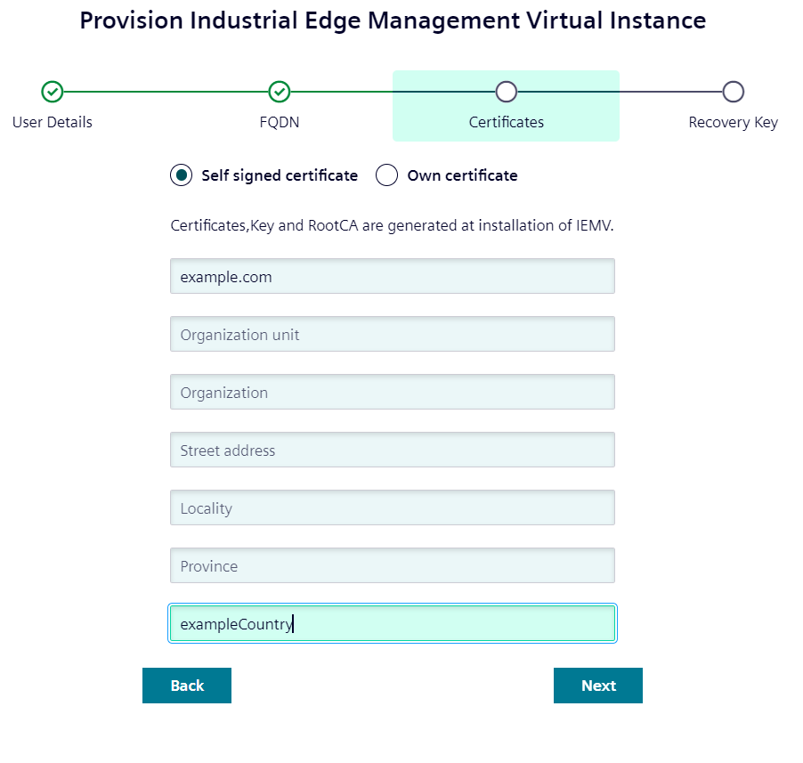Self Sign Certificate